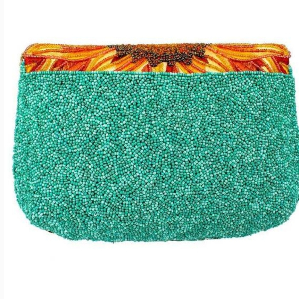 💎SOLD 💎NWT Retired Rare MF  Beads Sunflower Power Crossbody Clutch. Collectib… - Picture 6 of 16